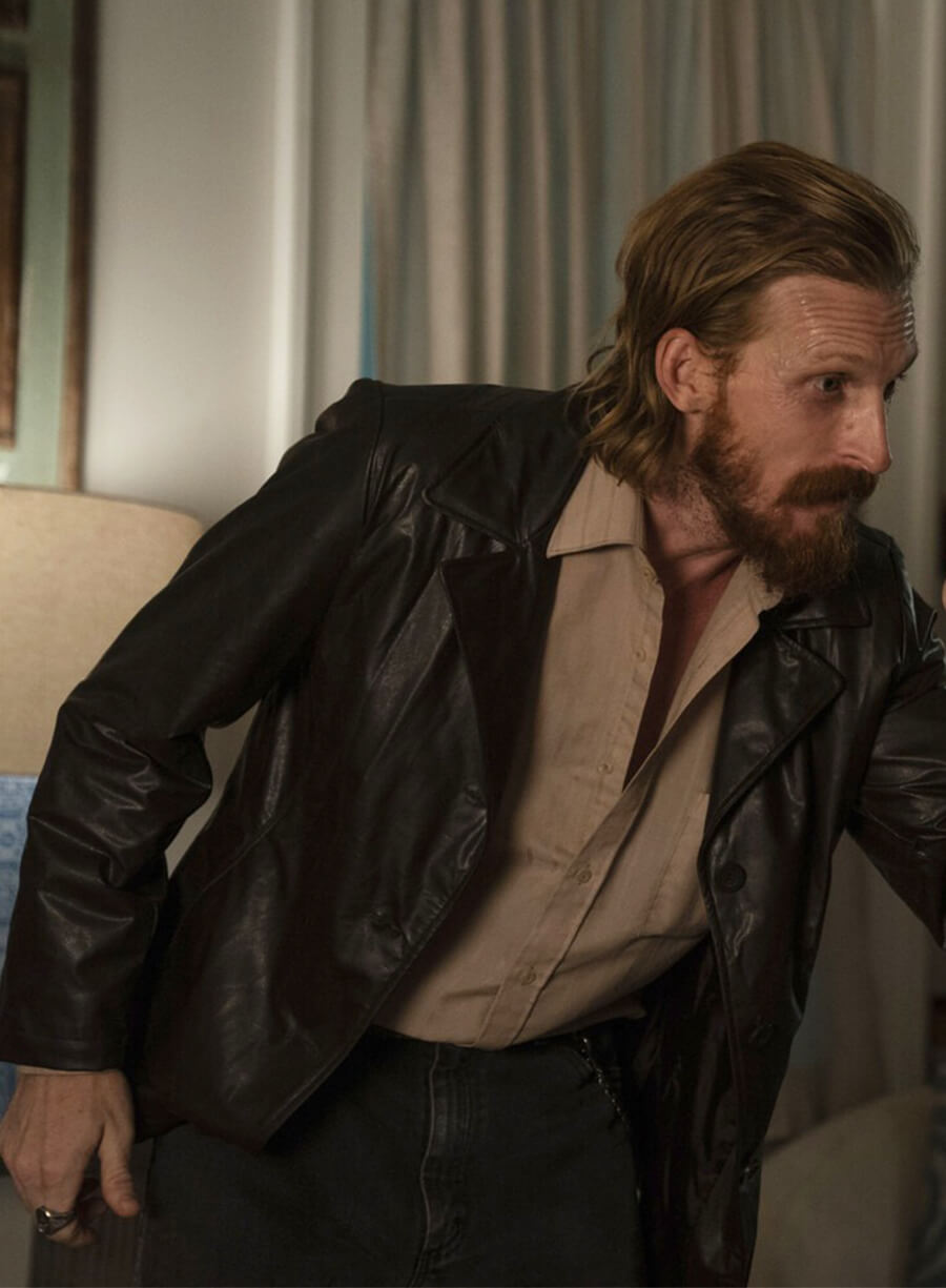 Austin Amelio Hit Man Jasper Black Leather Blazer 