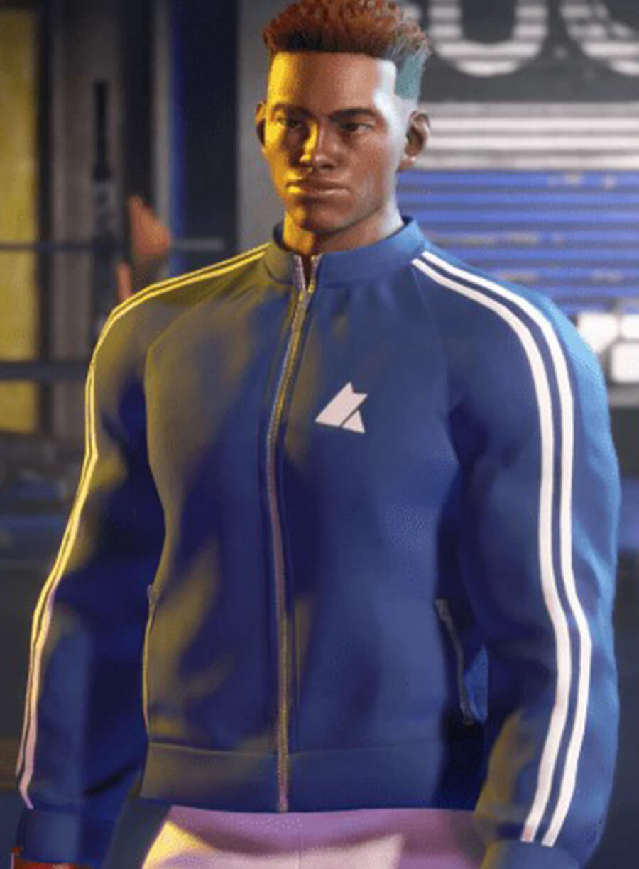 Avatar Street Fighter 6 Game Blue Track Jacket