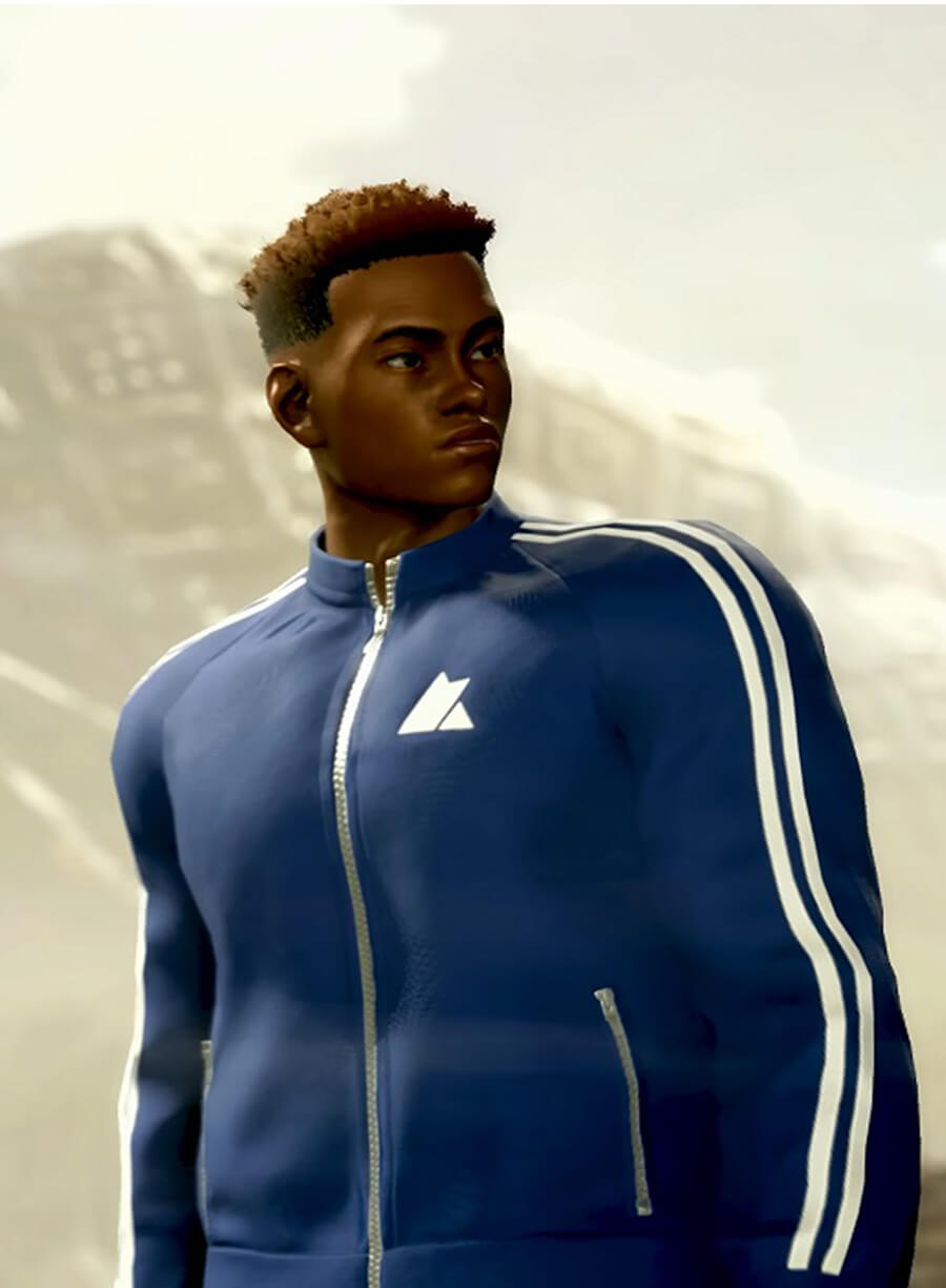 Avatar Street Fighter 6 Game Blue Track Jacket