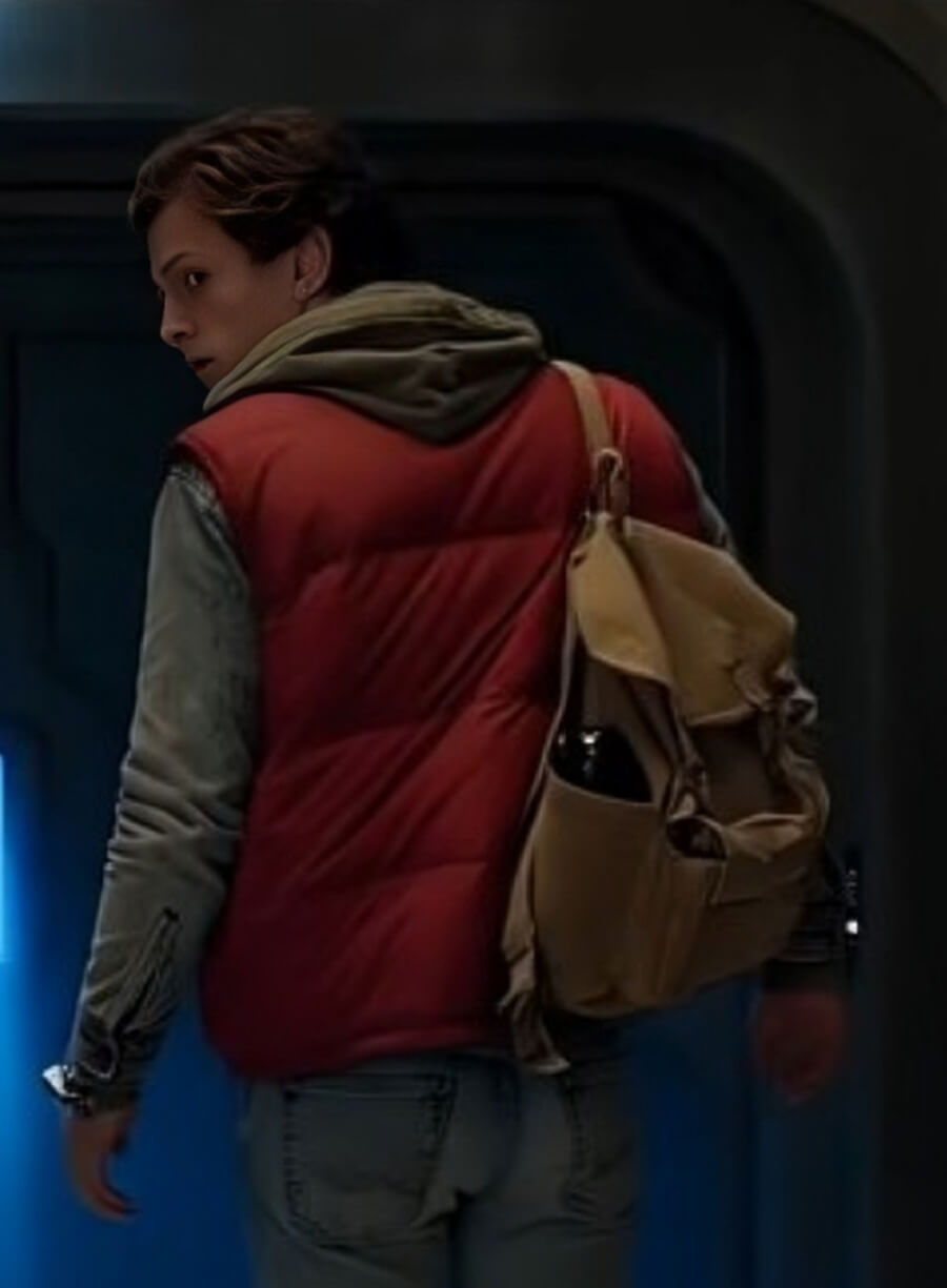 Back to the Future 4 Tom Holland Jake McFly Red Puffer Vest