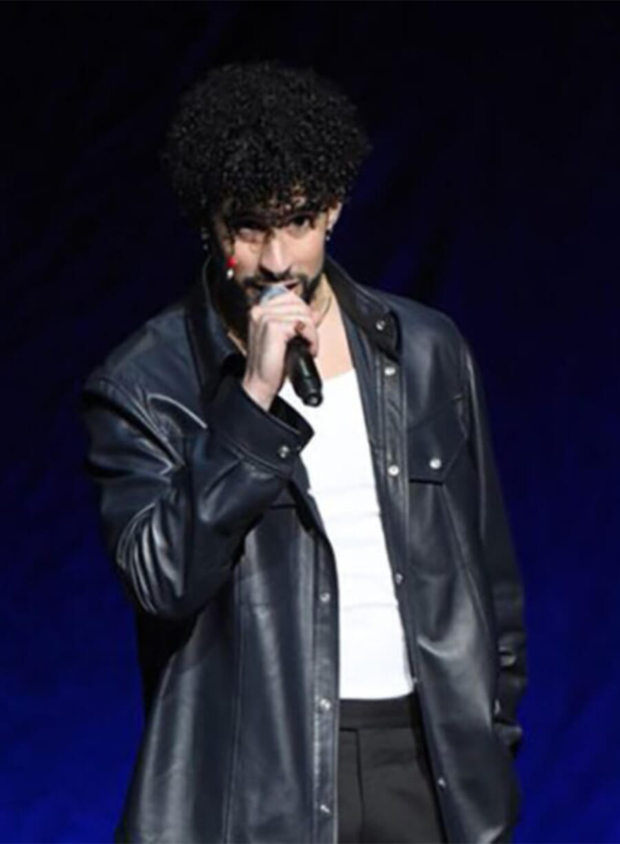 Bad Bunny Black Leather Shacket 