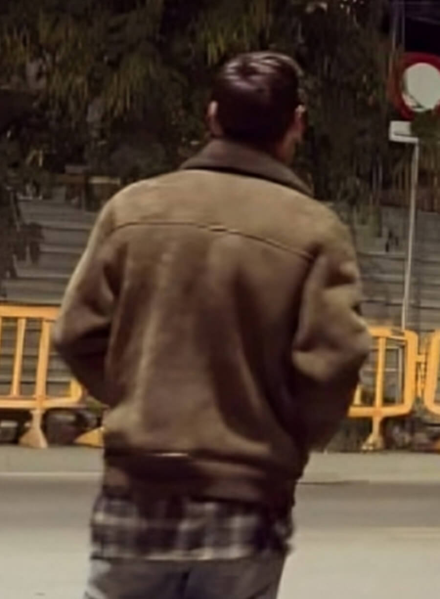 Barcelona Camp Nou Messi 2025 Brown Suede Jacket 