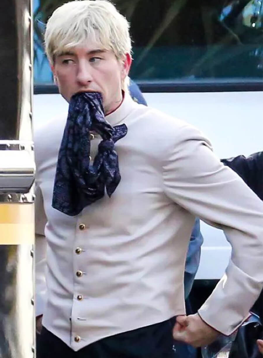 Barry Keoghan Crime 101 2026 Ormon White Jacket