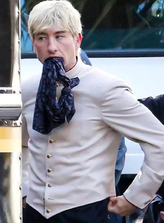 Barry Keoghan Crime 101 2026 Ormon White Jacket