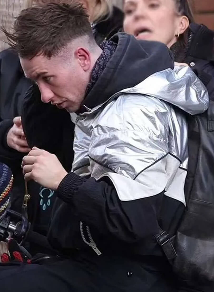 Barry Keoghan Crime 101 Ormon Black Silver Track Jacket