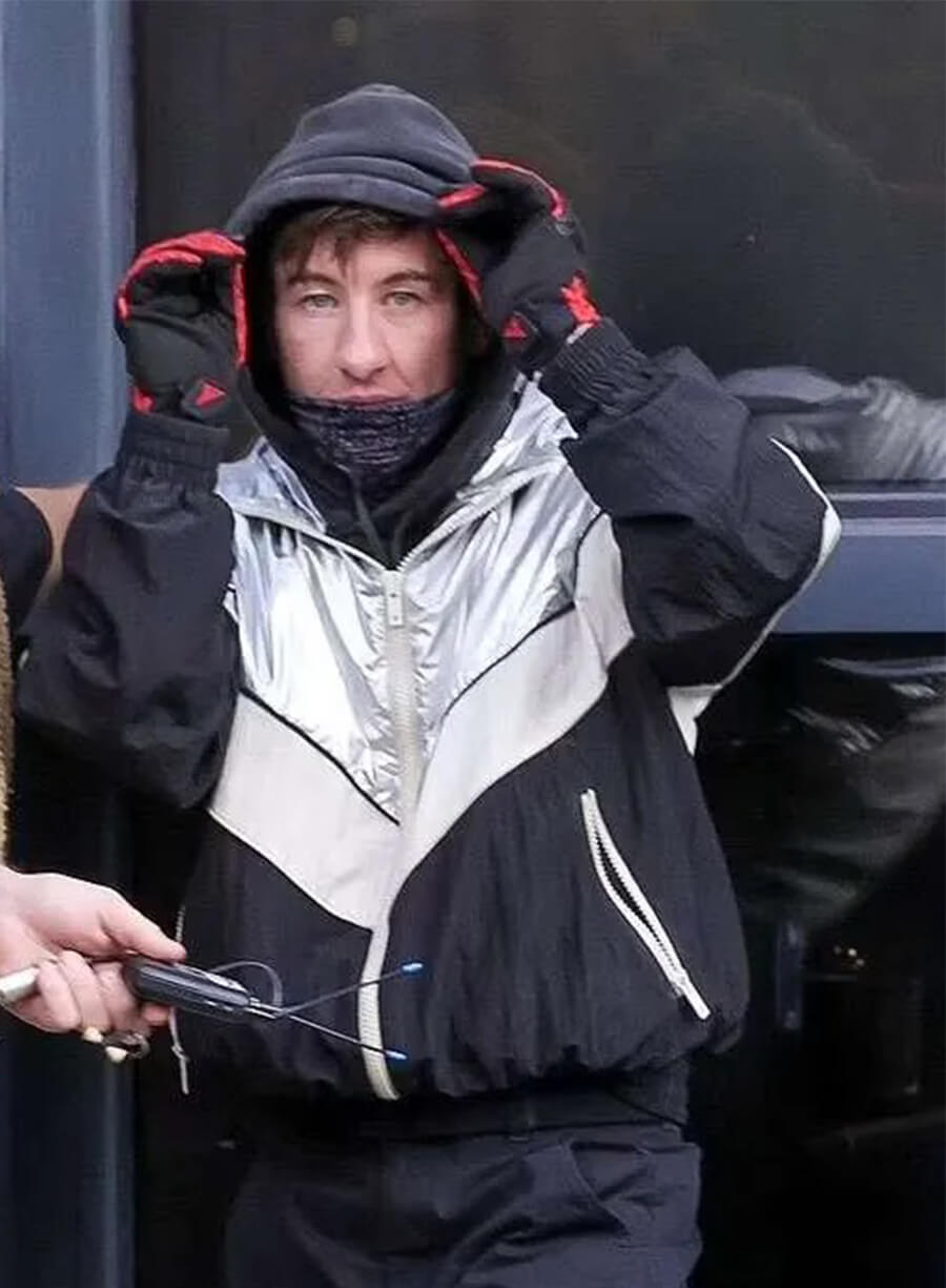 Barry Keoghan Crime 101 Ormon Black Silver Track Jacket