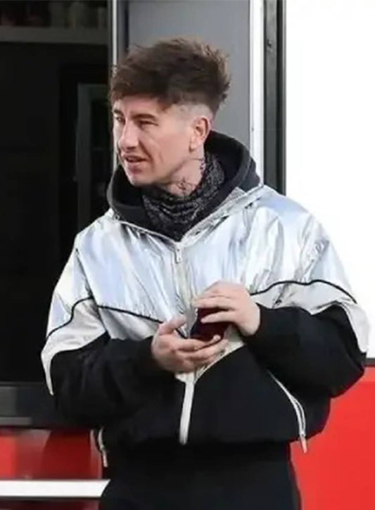 Barry Keoghan Crime 101 Ormon Black Silver Track Jacket