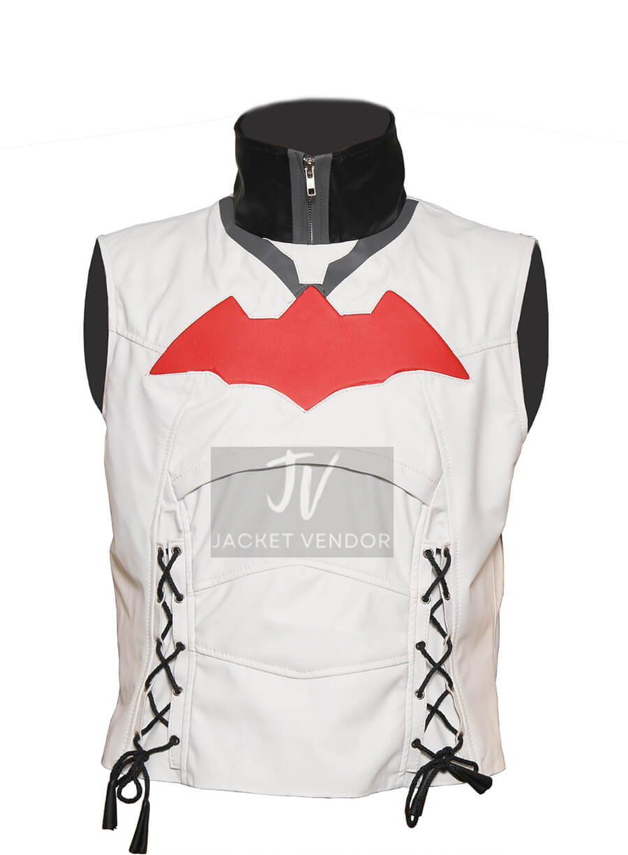 Batman Arkham Knight Red Bat Logo Hooded Jacket