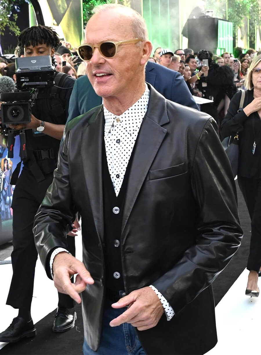 Beetlejuice Beetlejuice Michael Keaton Event Black Leather Blazer