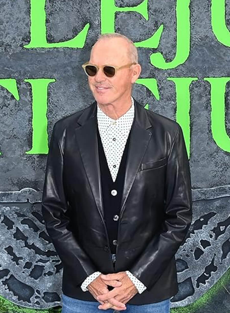 Beetlejuice Beetlejuice Michael Keaton Event Black Leather Blazer