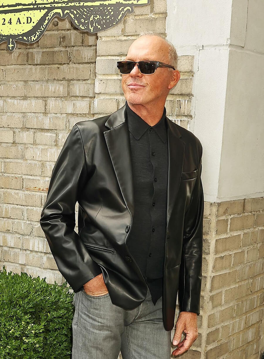 Beetlejuice Beetlejuice Michael Keaton Event Black Leather Blazer