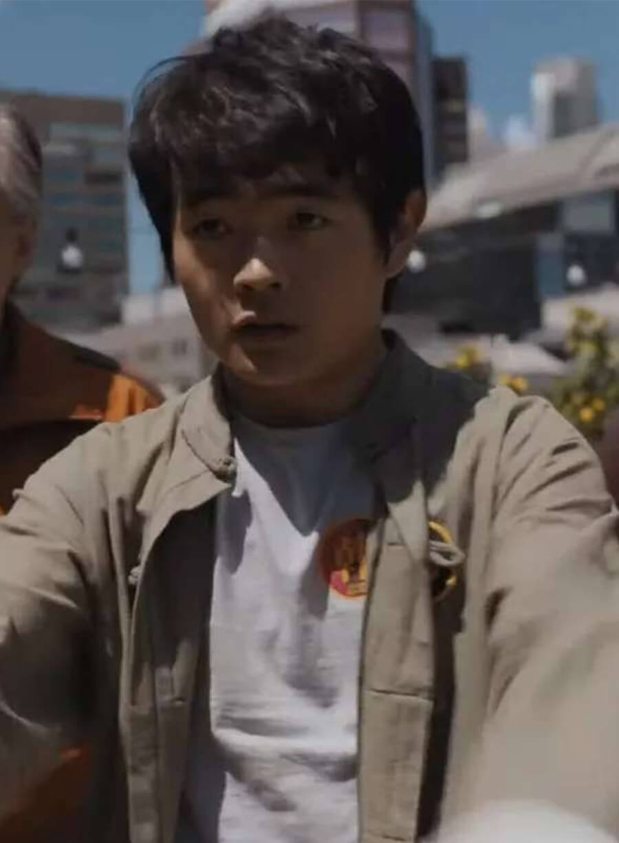 Ben Wang Karate Kid Legends 2025 Li Fong Grey Jacket