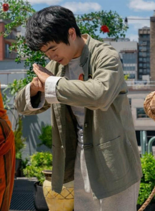 Ben Wang Karate Kid Legends 2025 Li Fong Grey Jacket
