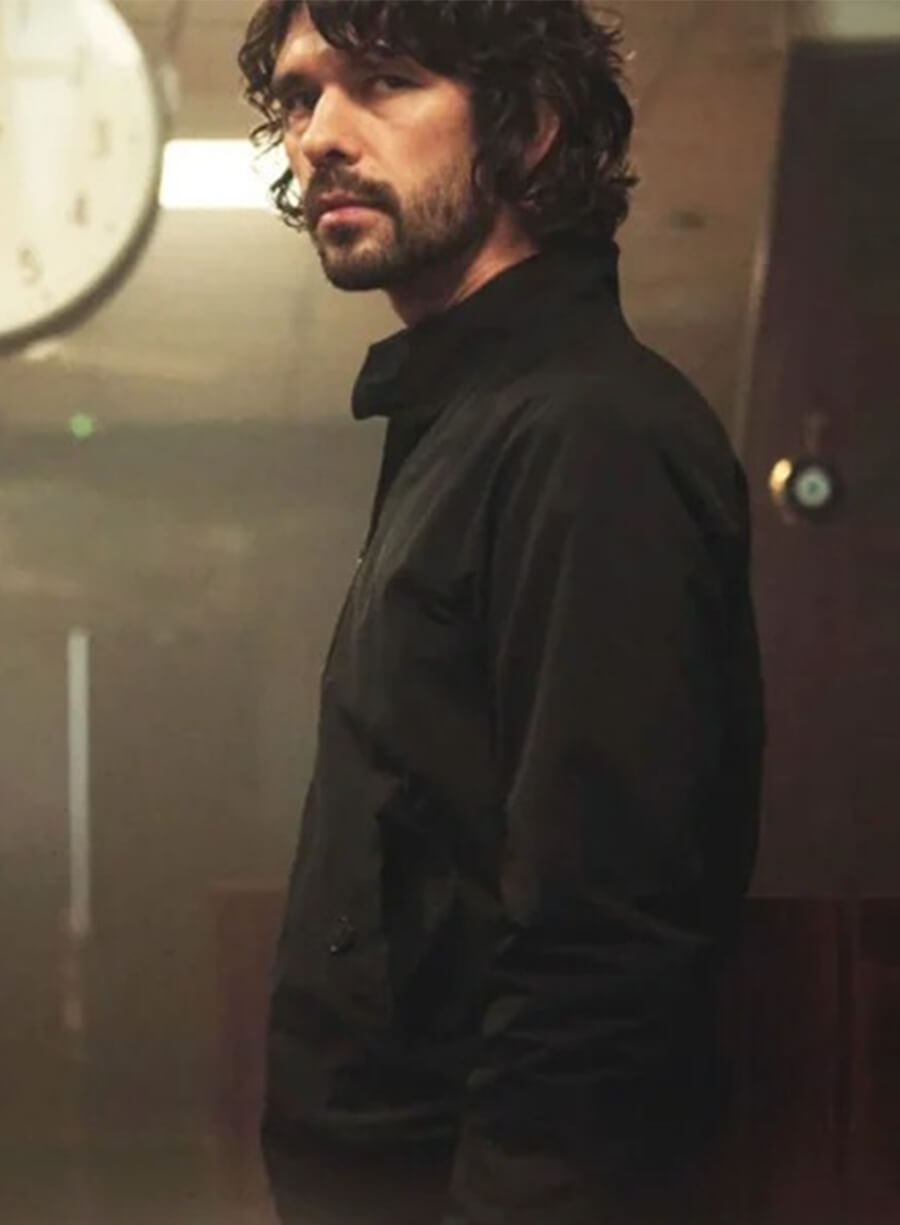 Ben Whishaw Black Doves Sam Young Black Bomber Jacket