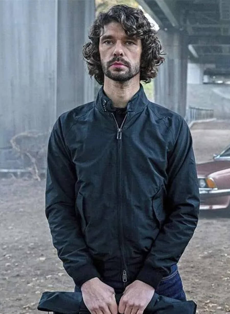 Ben Whishaw Black Doves Sam Young Black Bomber Jacket