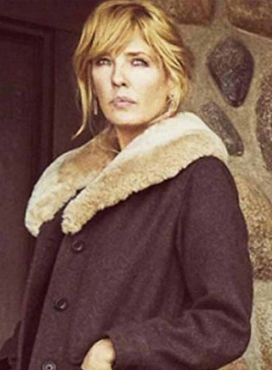 Beth Dutton Yellowstone Brown Wool Coat