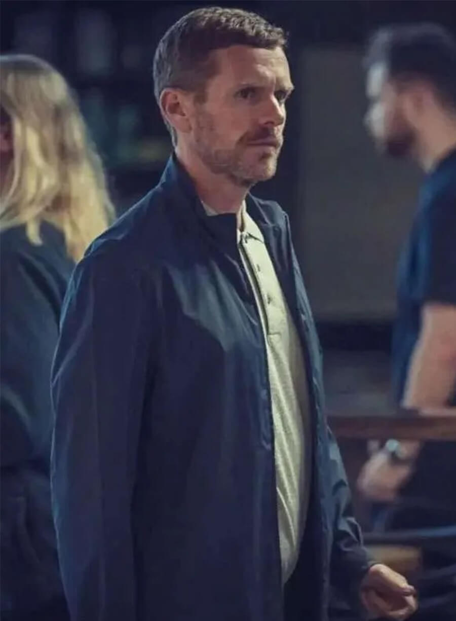 Betrayal 2026 Shaun Evans John Hughes Blue Jacket