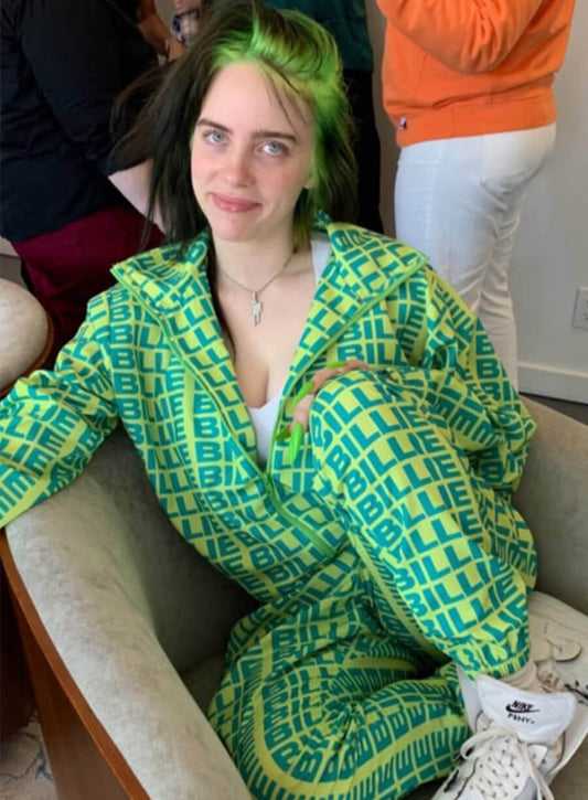Bil­lie Eil­ish Green and Yellow Tracksuit