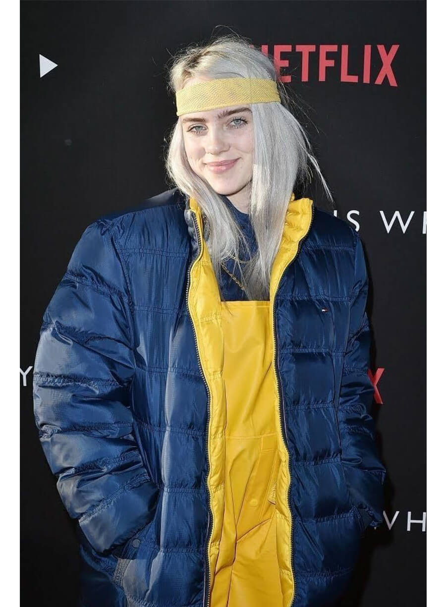 Billie Eilish Blue Puffer Jacket 