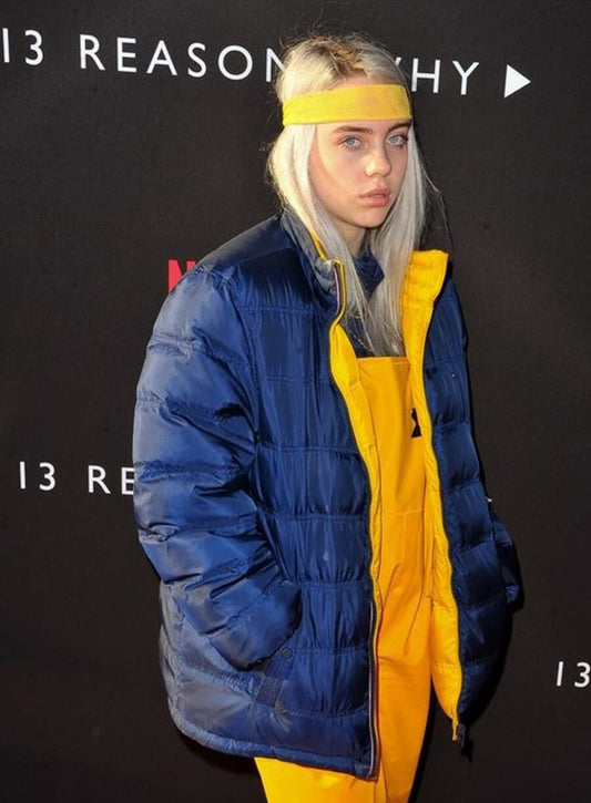 Billie Eilish Blue Puffer Jacket 
