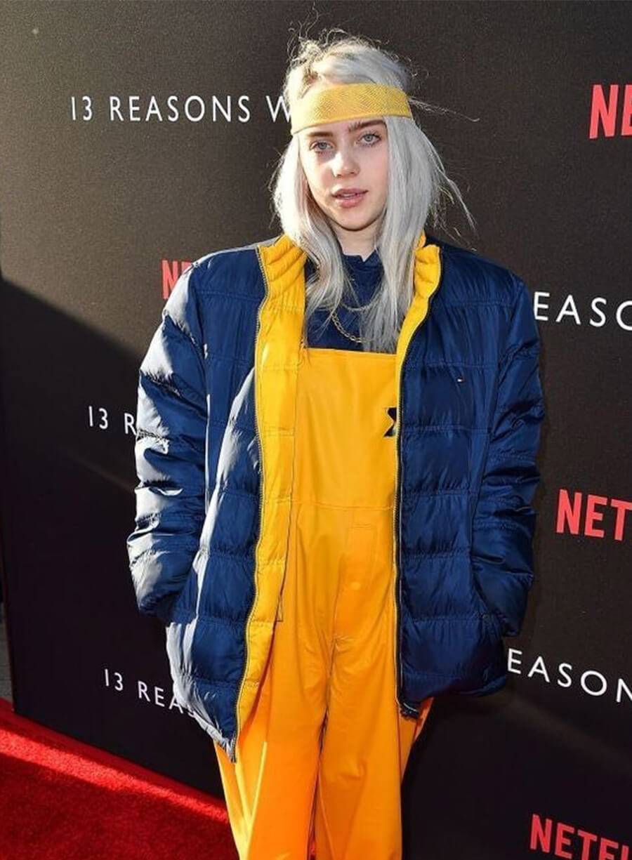 Billie Eilish Blue Puffer Jacket 