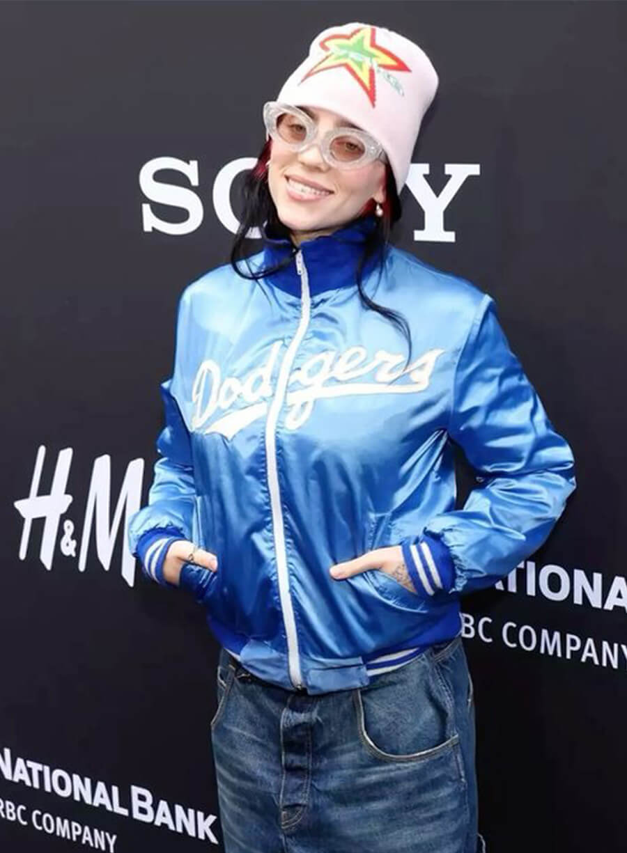 Billie Eilish Blue Varsity Jacket