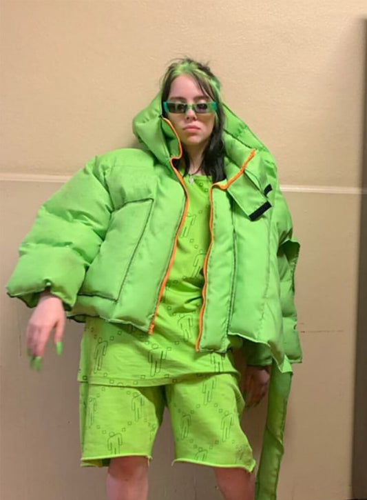 Billie Eilish Green Puffer Jacket