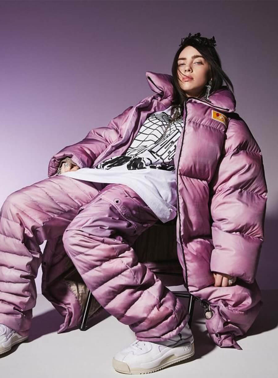 Billie Eilish Purple Puffer Jacket Coat