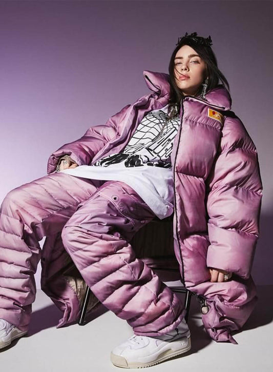 Billie Eilish Purple Puffer Jacket Coat