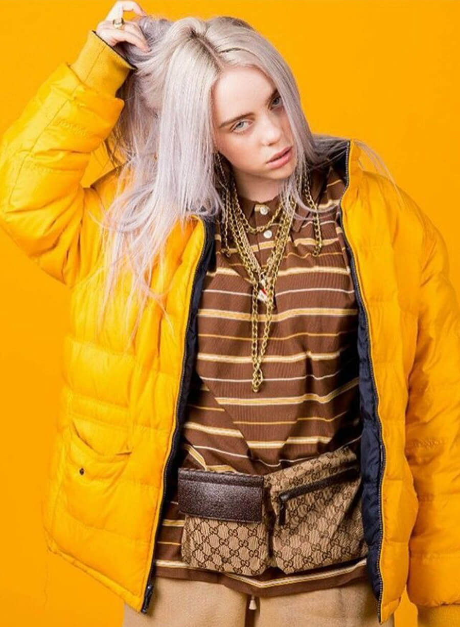 Billie Eilish Yellow Puffer Jacket