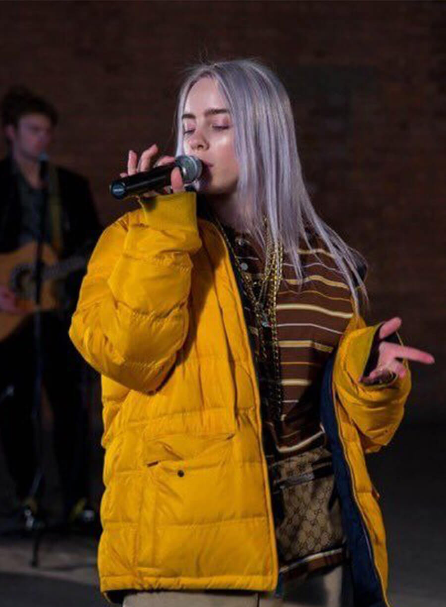 Billie Eilish Yellow Puffer Jacket