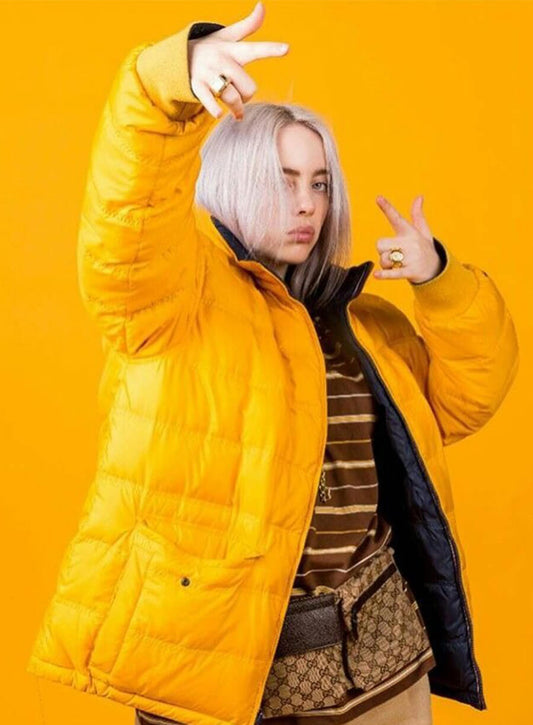 Billie Eilish Yellow Puffer Jacket