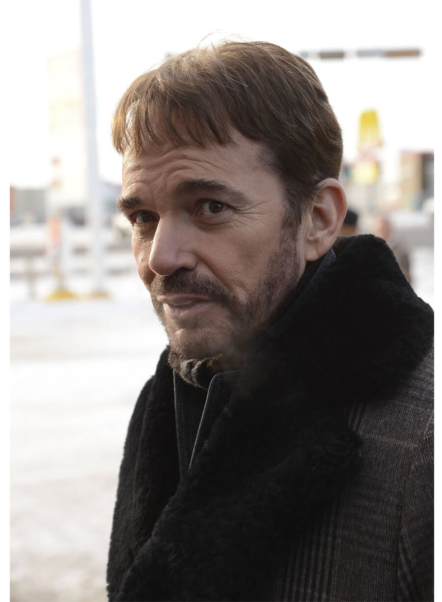 Billy Bob Thornton Fargo Lorne Malvo Fur Shearling Coat 