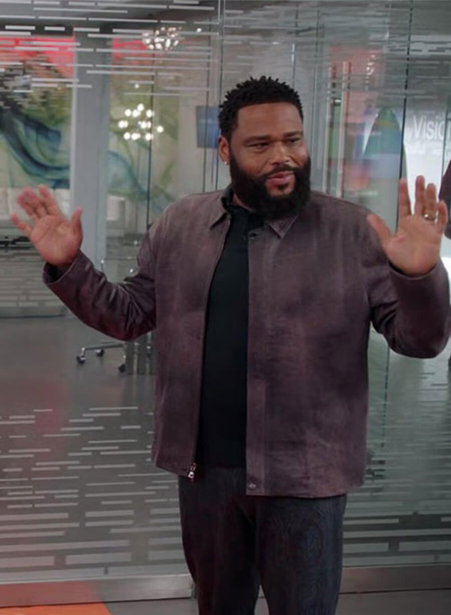Black-ish Anthony Anderson Andre Dre Johnson Grey Suede Jacket