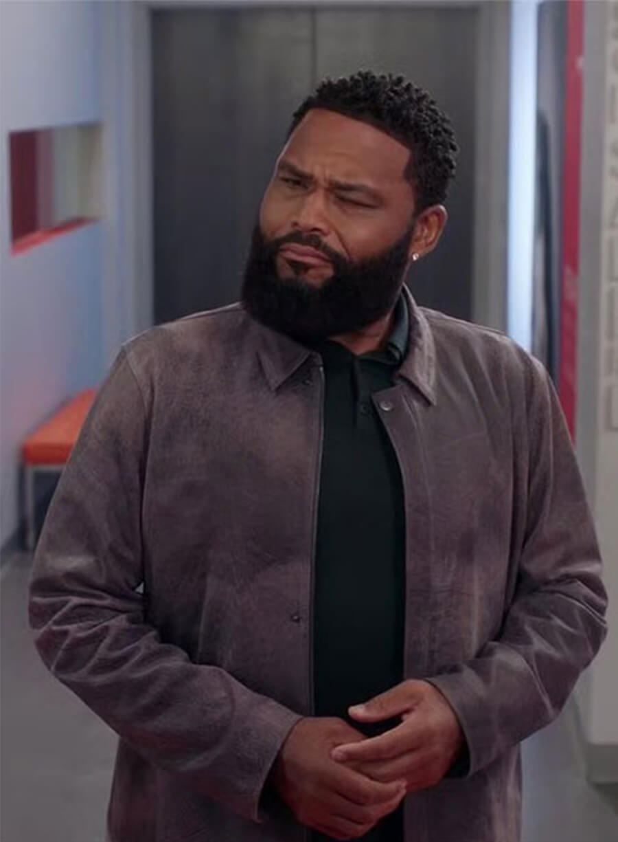 Black-ish Anthony Anderson Andre Dre Johnson Grey Suede Jacket