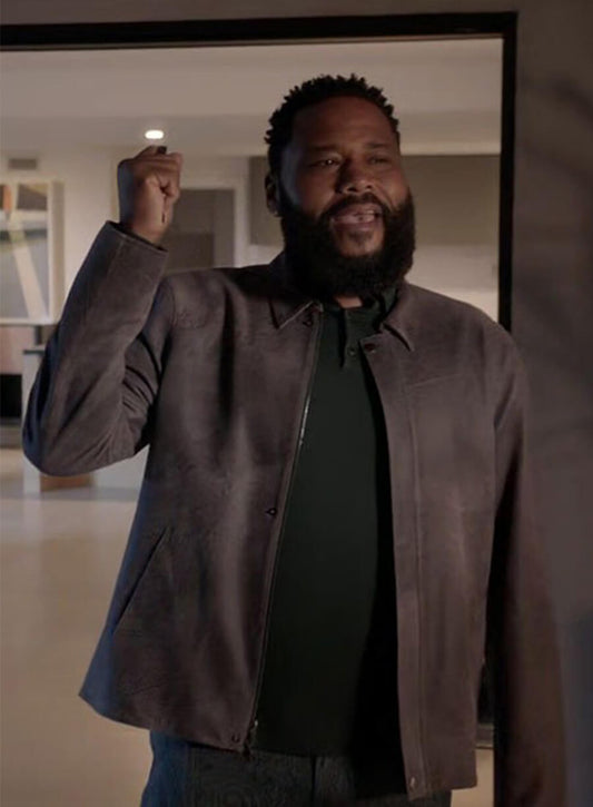 Black-ish Anthony Anderson Andre Dre Johnson Grey Suede Jacket