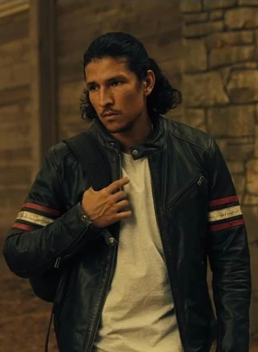 Black Mirror S06 Danny Ramirez  Hector Black Leather Jacket