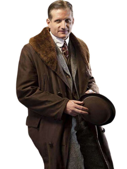 Boardwalk Empire Paul Sparks Kuzik Brown Shearling Coat