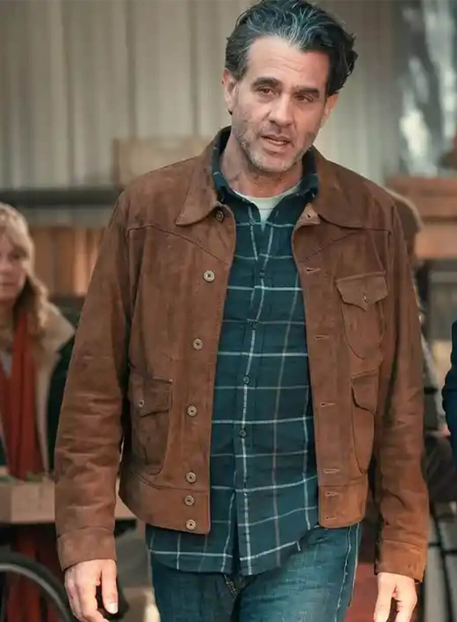 Bobby Cannavale Scarpetta Pete Marino Brown Suede Jacket