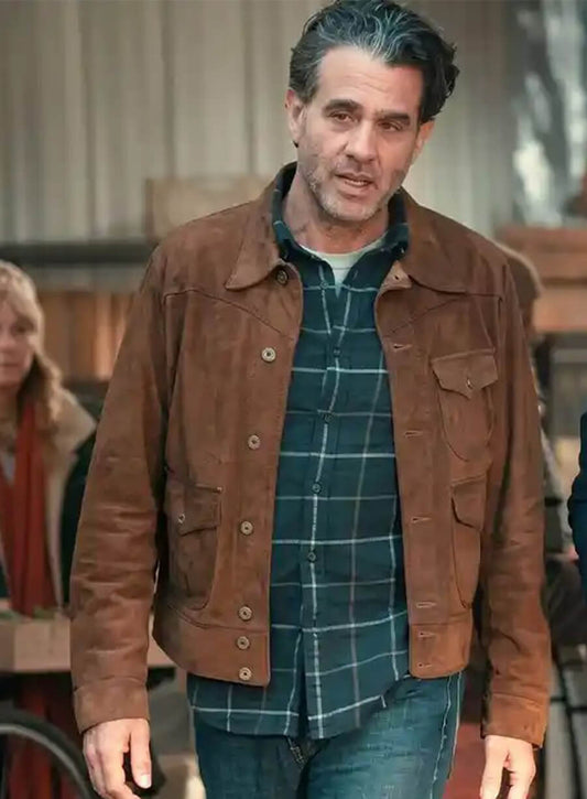 Bobby Cannavale Scarpetta Pete Marino Brown Suede Jacket