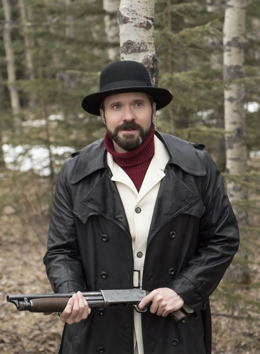 Brad Mann Fargo 2014 Gale Kitchen Black Leather Coat