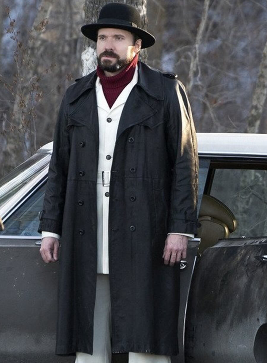 Brad Mann Fargo 2014 Gale Kitchen Black Leather Coat