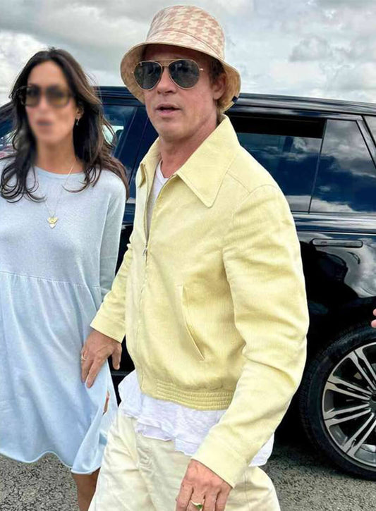 Brad Pitt F1 2025 Movie Sonny Hayes Yellow Jacket