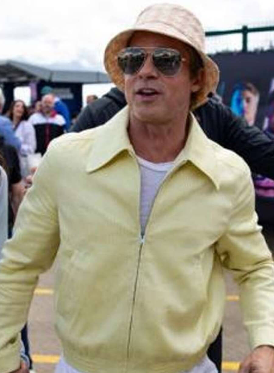 Brad Pitt F1 2025 Movie Sonny Hayes Yellow Jacket