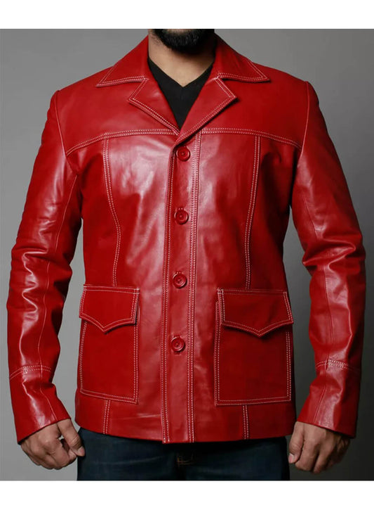 Brad Pitt FC Leather Jacket