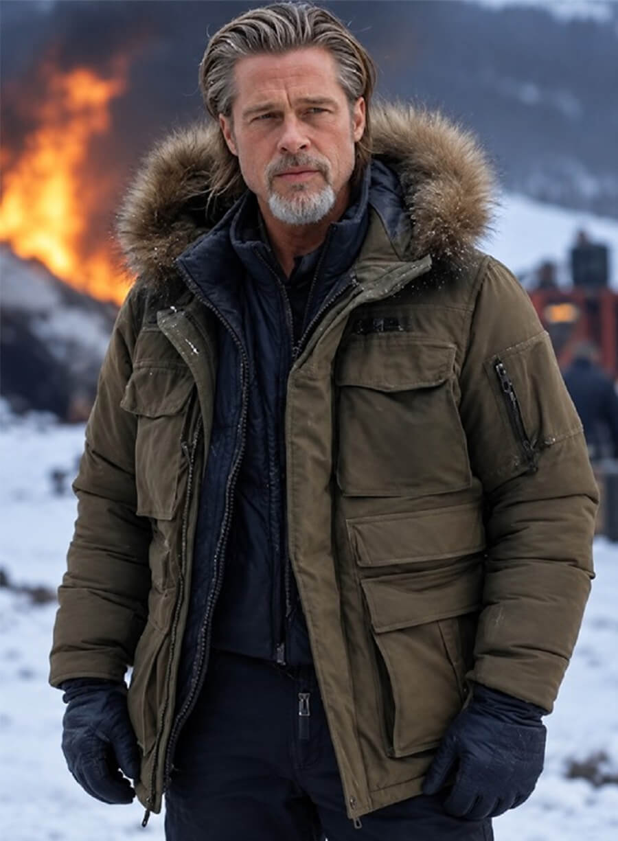 Brad Pitt Heart of the Beast 2026 James Brown Parka Jacket