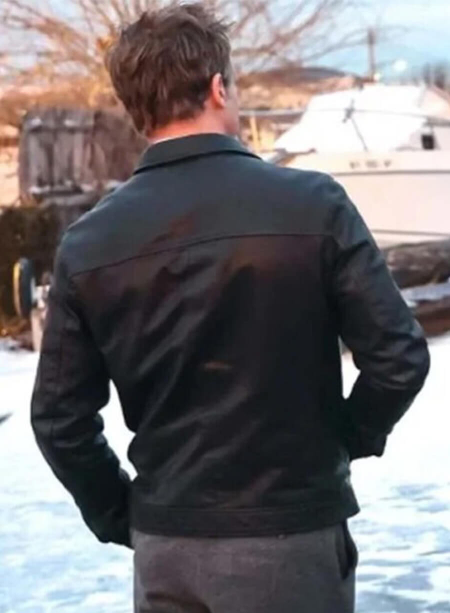 Brad Pitt Leather Black Jacket
