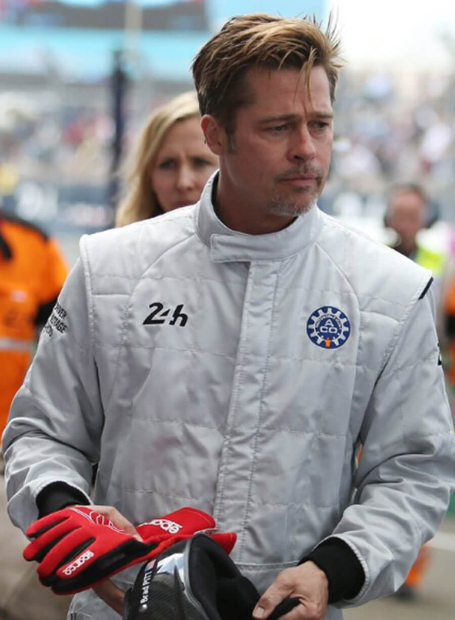 Brad Pitt Sonny Hayes F1 Movie White Jacket