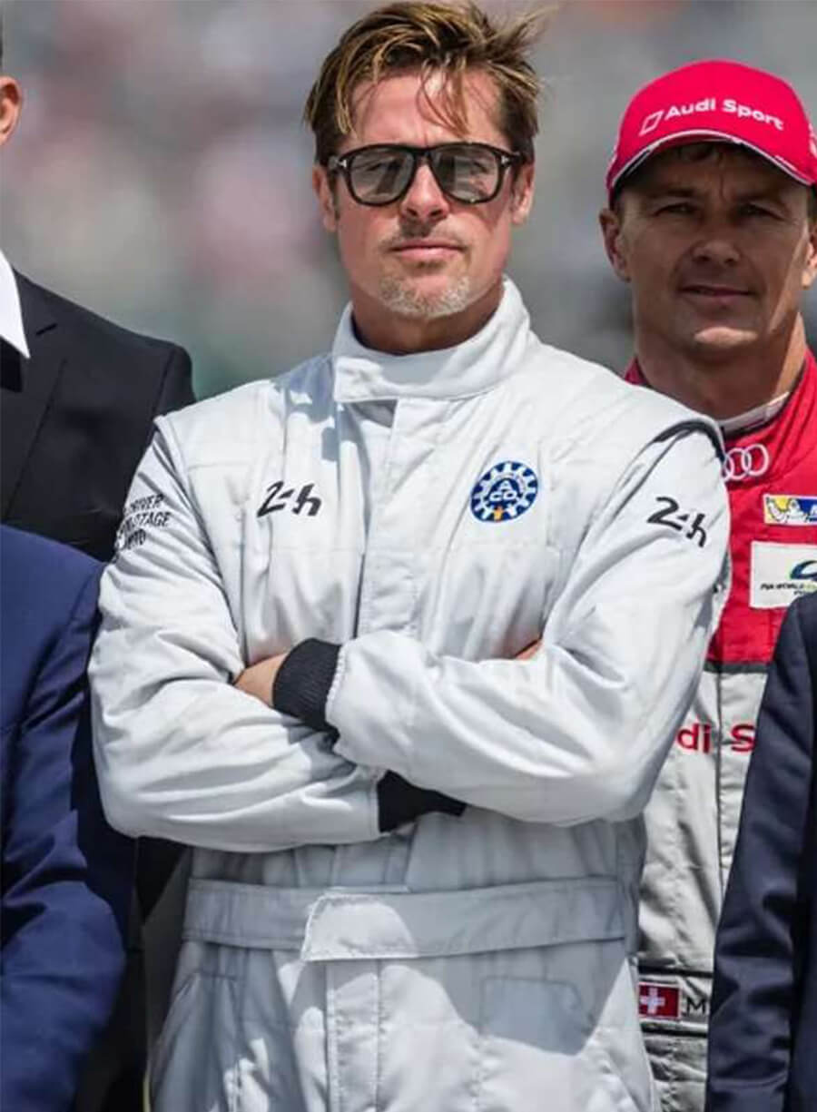 Brad Pitt Sonny Hayes F1 Movie White Jacket