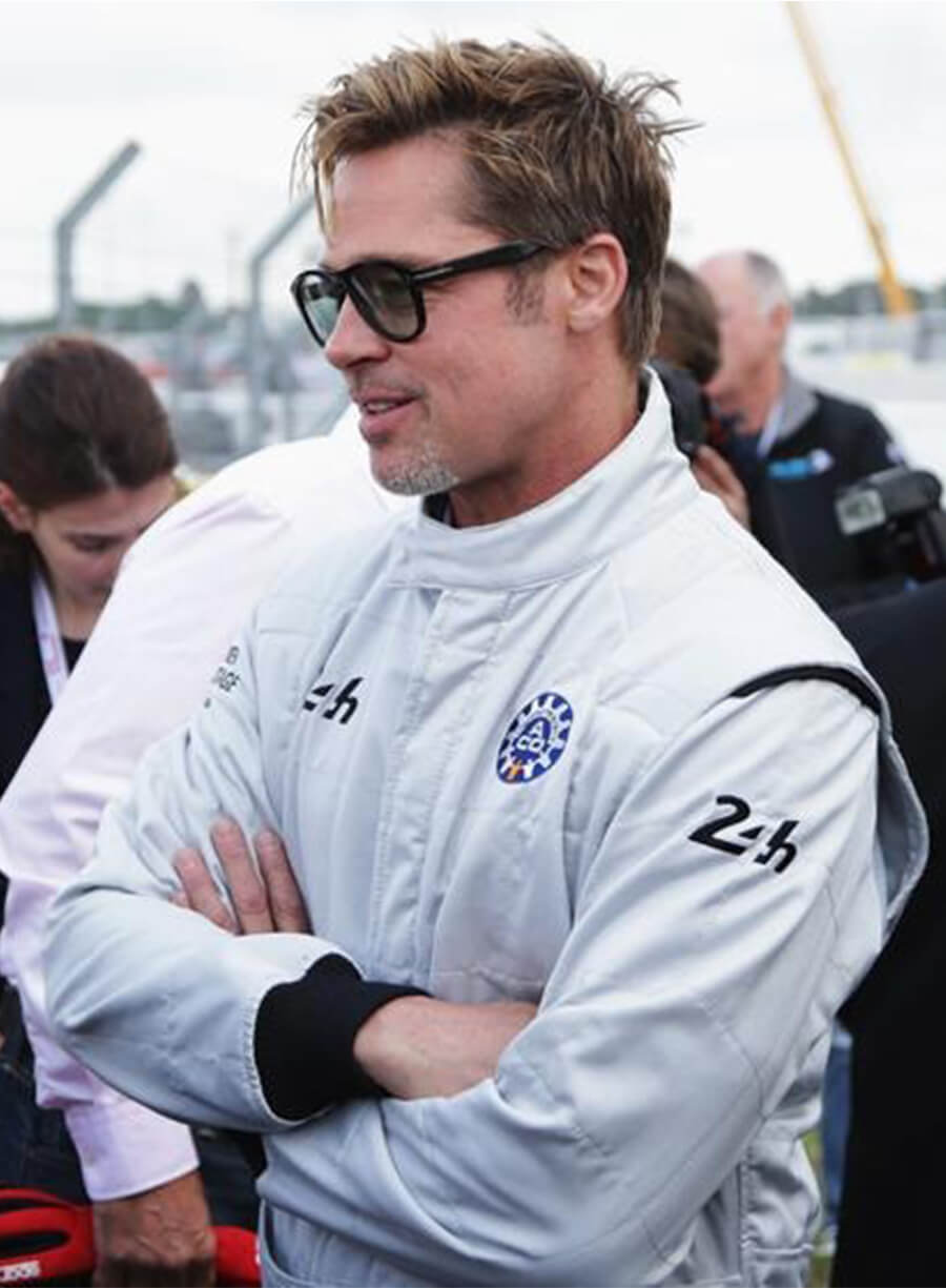 Brad Pitt Sonny Hayes F1 Movie White Jacket